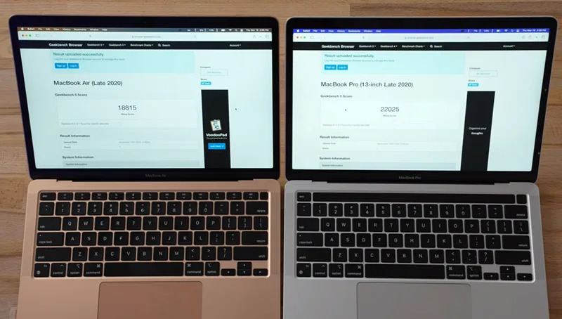 M1 版 MacBook Pro vs MacBook Air 全方面比較