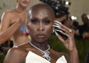 Cynthia Erivo attends The Metropolitan Museum of Art's Costume Institute benefit gala celebrating the opening of the "In America: A Lexicon of Fashion" exhibition on Monday, Sept. 13, 2021, in New York. (Photo by Evan Agostini/Invision/AP)