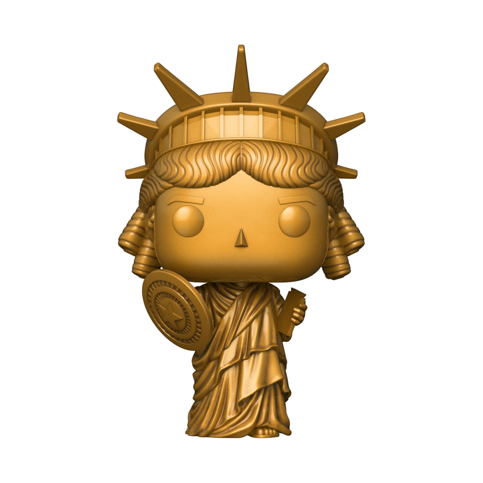 An unboxed look at Funko's POP Marvel: Spider-Man: No Way Home - Lady Liberty with Shield figure. (Photo: Funko)