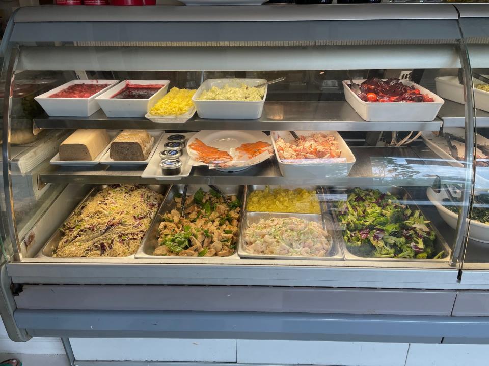 salads at loaves and fishes