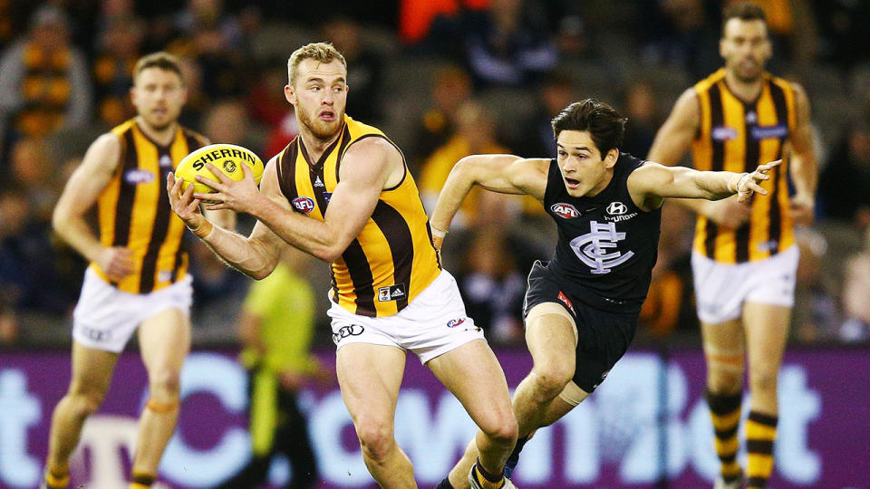 Mitchell was outstanding in the Hawks’ big win. Pic: Getty