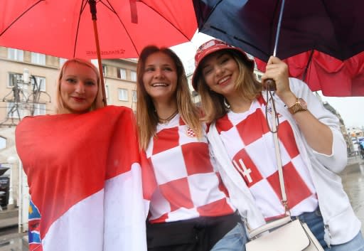 Croatia fans gather in Zagreb ahead of the World Cup final