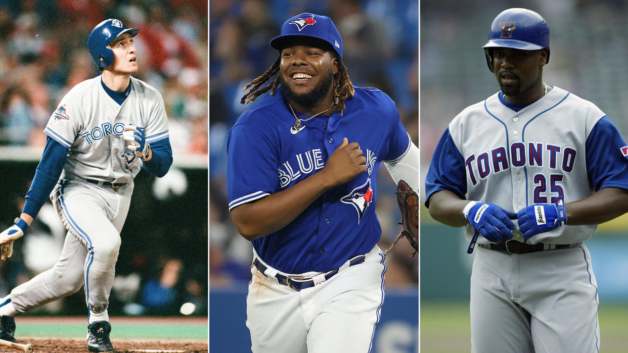 The Blue Jays have had several highly touted prospects throughout the franchise's history. (Photos via Getty)