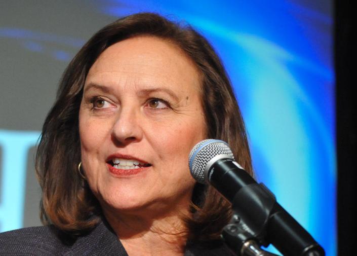 FILE - This Nov. 6, 2012 file photo shows Sen.-elect Deb Fischer, R-Neb. speaking in Lincoln, Neb. When the next Congress cranks up in January, there will be more women, many new faces and 11 fewer of the tea party-backed 2010 House GOP freshmen who sought re-election. Overriding those changes, though, is a thinning of pragmatic, centrist veterans in both parties. Among those leaving are some of the Senate’s most pragmatic lawmakers in both parties, nearly half the House’s centrist Blue Dog Democrats and several moderate House Republicans. (AP Photo/Dave Weaver, File)