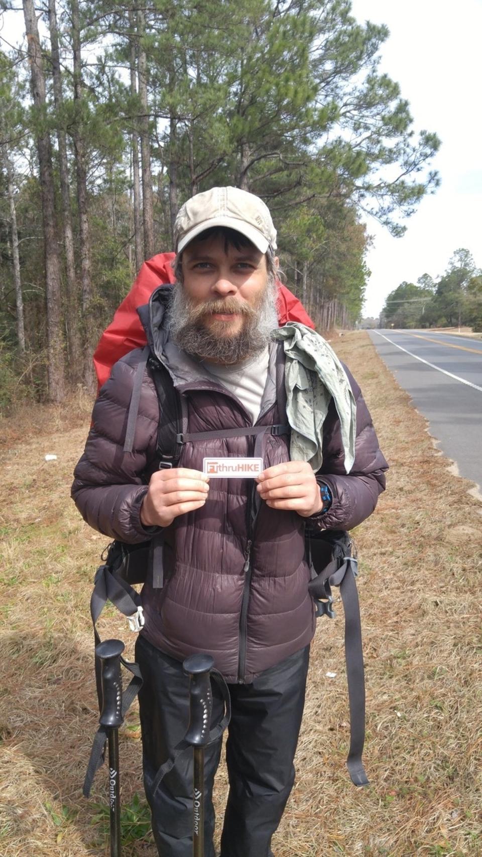 Hikers and  ‘trail angels’ had encountered the kind-eyed stranger, who introduced himself as ‘Denim’ or ‘Mostly Harmless’ (in the tradition of ‘trail names') before he was found dead and emaciated in a tent in Florida, the cause of death ‘undetermined’ but showing no signs of foul play (Courtesy of Max)