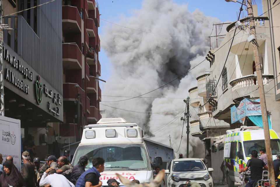 Israeli forces on Saturday rescued four hostages from the Nuseirat refugee camp in the central Gaza Strip, where, according to Palestinian sources, a bloody Israeli assault took place, killing at least 210 people and wounding more than 400 others.  (Marwan Daoud / Xinhua News Agency via Getty Images)