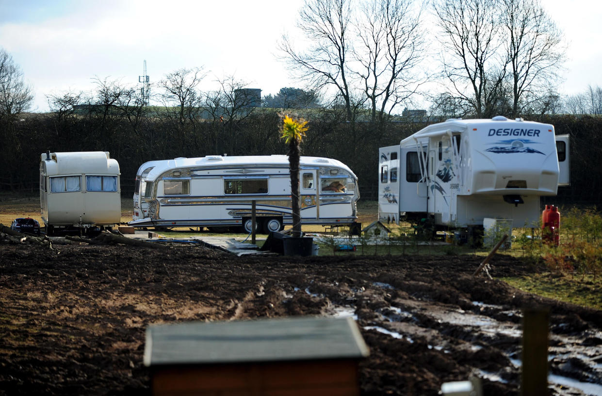 A gypsy Travellers’ site in Meriden, Warwickshire, in 2012. (PA)