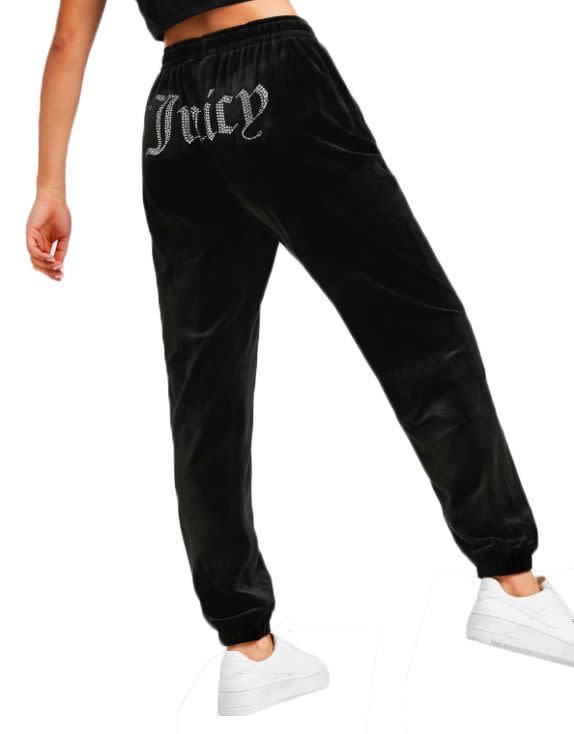 <p>Juicy Couture</p><p><strong>How much?</strong> £65</p><p><a class="link " href="https://go.redirectingat.com?id=127X1599956&url=https%3A%2F%2Fwww.jdsports.co.uk%2Fproduct%2Fblack-juicy-couture-diamante-velour-joggers-womens%2F15991569%2F&sref=https%3A%2F%2Fwww.womenshealthmag.com%2Fuk%2Fgym-wear%2Fg34140351%2Fbest-womens-joggers%2F" rel="nofollow noopener" target="_blank" data-ylk="slk:SHOP NOW;elm:context_link;itc:0;sec:content-canvas">SHOP NOW</a></p><p>Soz, not soz: we couldn't resist adding in the legendary Juicy Couture sweatpants to this edit. Paris Hilton would be proud.</p>