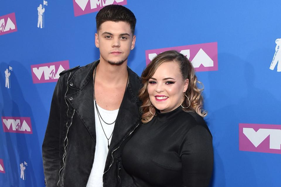 <p>Mike Coppola/Getty </p> Tyler Baltierra and Catelynn Lowell.