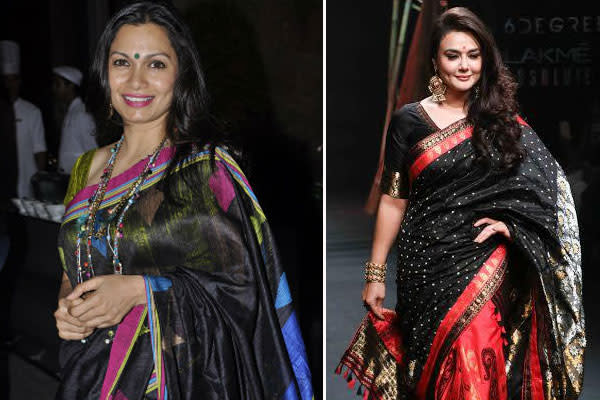 maria goretti preity zinta kancheepuram saree 