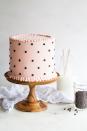 <p>Get this sweet polka-dot look simply by pushing upside-down chocolate chips into the sides of your frosted cake.</p><p><strong>Get the recipe at <a href="https://www.stylesweetca.com/blog/2016/8/3/milk-and-cookies-cake" rel="nofollow noopener" target="_blank" data-ylk="slk:Style Sweet CA;elm:context_link;itc:0;sec:content-canvas" class="link ">Style Sweet CA</a>.</strong></p>