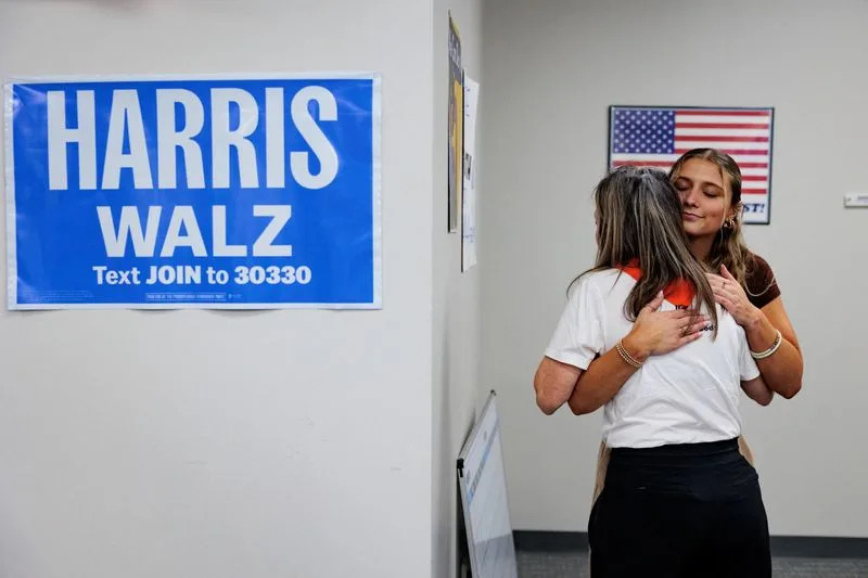 The Harris-Walz campaign's "Fighting for Reproductive Freedom" bus tour in Scranton