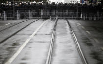 Serbian riot police officer guard the area during the European LGBTQ pride march in Belgrade, Serbia, Saturday, Sept. 17, 2022. Serbian police have banned Saturday's parade, citing a risk of clashes with far-right activists. (AP Photo/Vladimir Milovanovic)