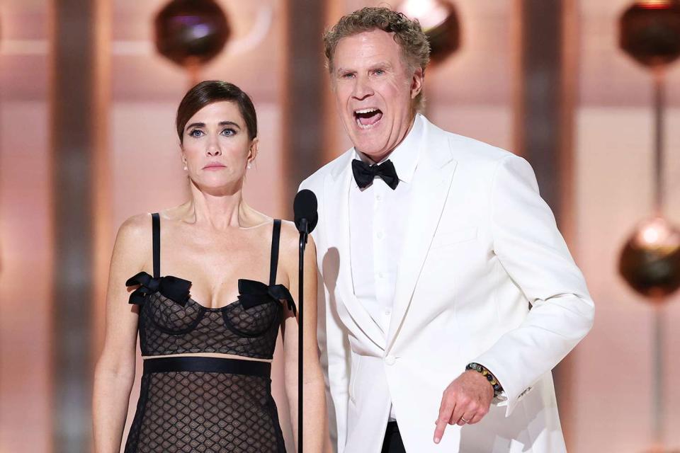 <p>Rich Polk/Golden Globes 2024 via Getty</p> Kristen Wiig and Will Ferrel on Jan. 7, 2024