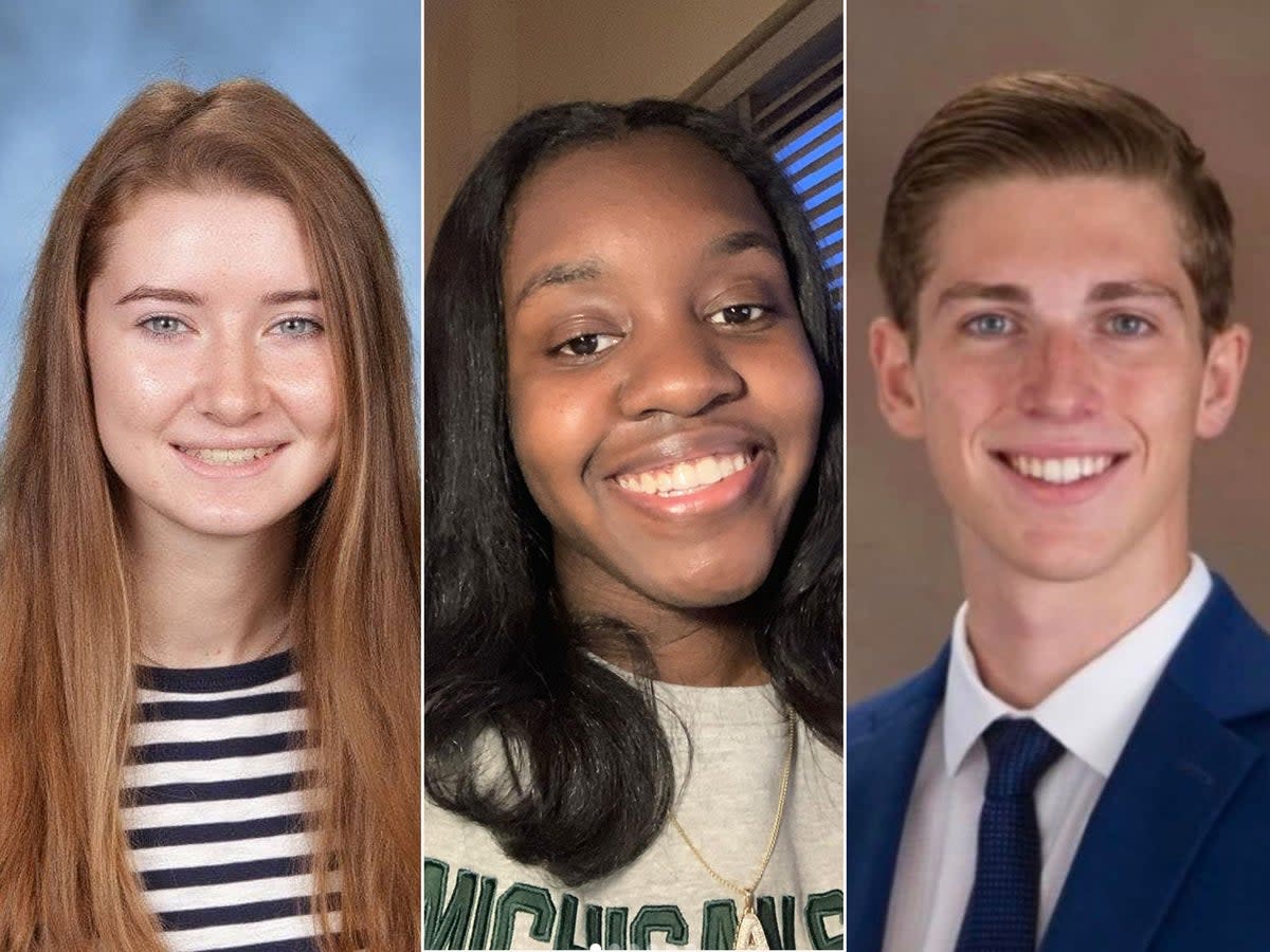 MSU shooting victims from left; Alexandria Verner, Arielle Anderson and Brian Fraser (Supplied)