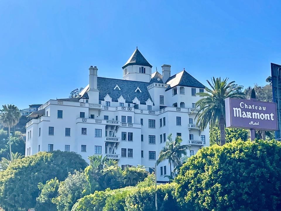 Chateau Marmont looms large over Sunset Boulevard.