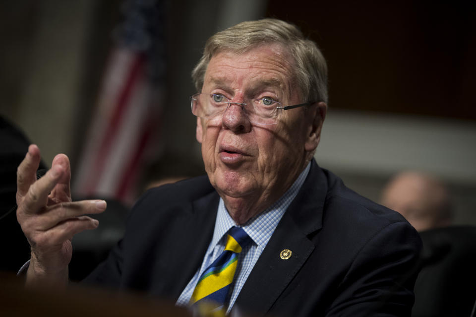 Sen. Johnny Isakson, R-Ga., speaks during a hearing in 2018. (Photo: Sarah Silbiger/CQ Roll Call via Getty Images)