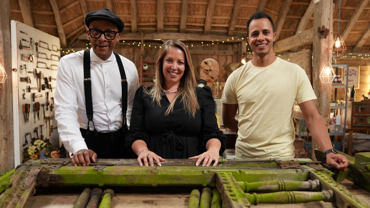 Jay Blades, Hannah Smart and Will Kirk in The Repair Shop