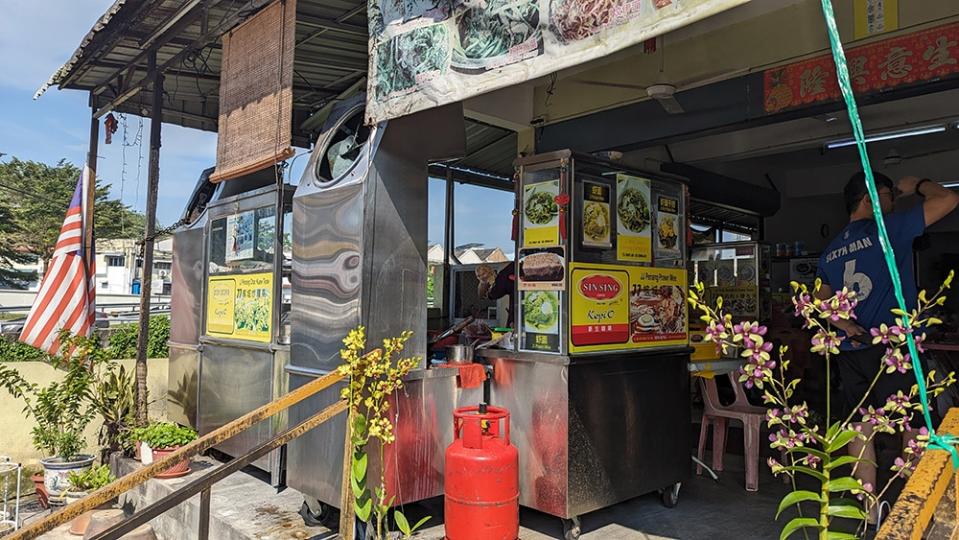 The stall at the front of JJ Budget Restaurant.