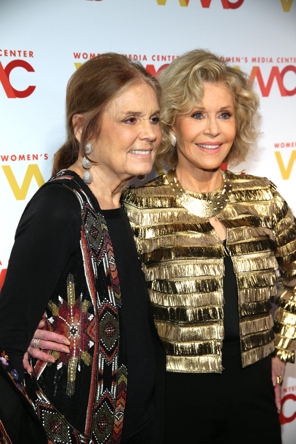 Jane Fonda warned Gloria Steinem (left) about Harvey Weinstein. (Photo: Jemal Countess/Getty Images for Women's Media Center)