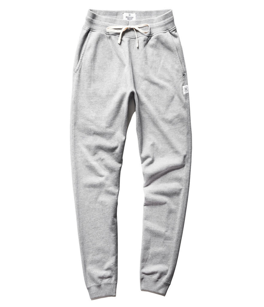 <p>Reigning Champ Slim Sweatpant in Heather Grey, $125, <a href="http://shop.reigningchamp.com/collections/fw15/products/ss16-midweight-sweatpant-heather-grey" rel="nofollow noopener" target="_blank" data-ylk="slk:reigningchamp.com;elm:context_link;itc:0;sec:content-canvas" class="link ">reigningchamp.com</a><br><br></p>