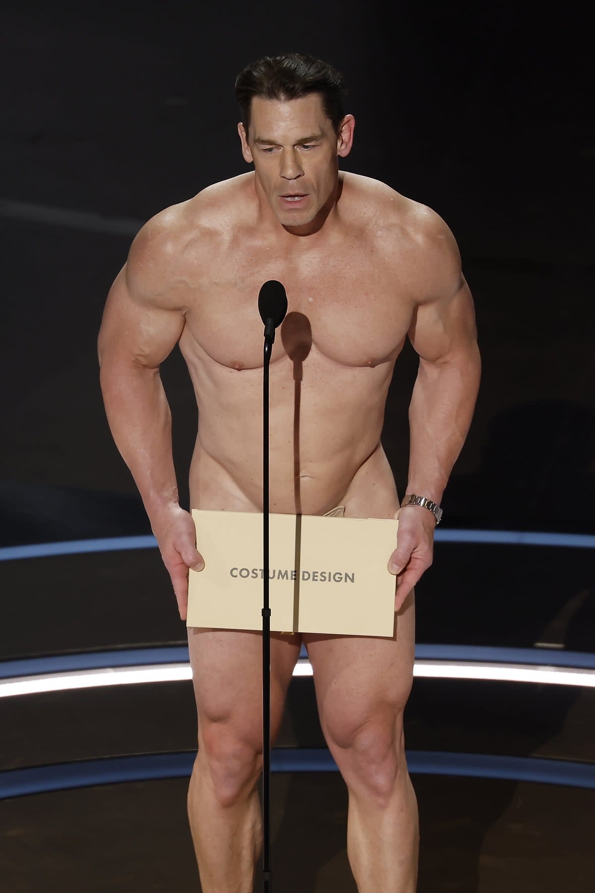 John Cena onstage at the 2024 Oscars (EPA)