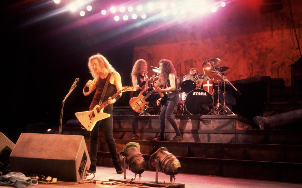 Metallica on stage in Chicago, 1989 - WireImage