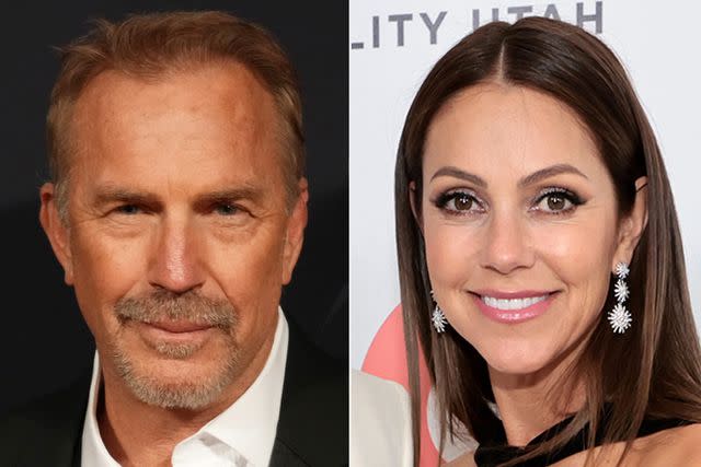 <p>Jeff Kravitz/FilmMagic, Jamie McCarthy/Getty</p> Kevin Costner at a pre-Grammys event on Feb 4, 2023, in Beverly Hills, California; Christine Costner at the Elton John AIDS Foundation's 30th Annual Academy Awards Viewing Party on March 27, 2022, in West Hollywood, California