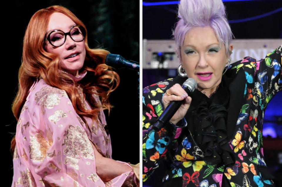 Side-by-side of Tori Amos and Cyndi Lauper