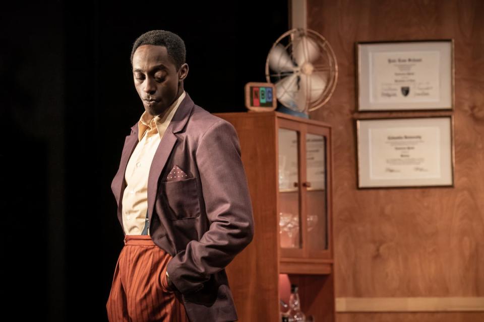 Ivanno Jeremiah as Sidney Poitier in Retrograde, nominated for Best Play (Marc Brenner)