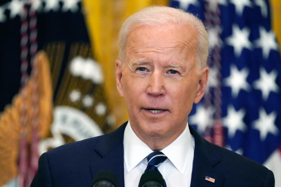 President Joe Biden says the country has to get behind his "Build Back Better" agenda.