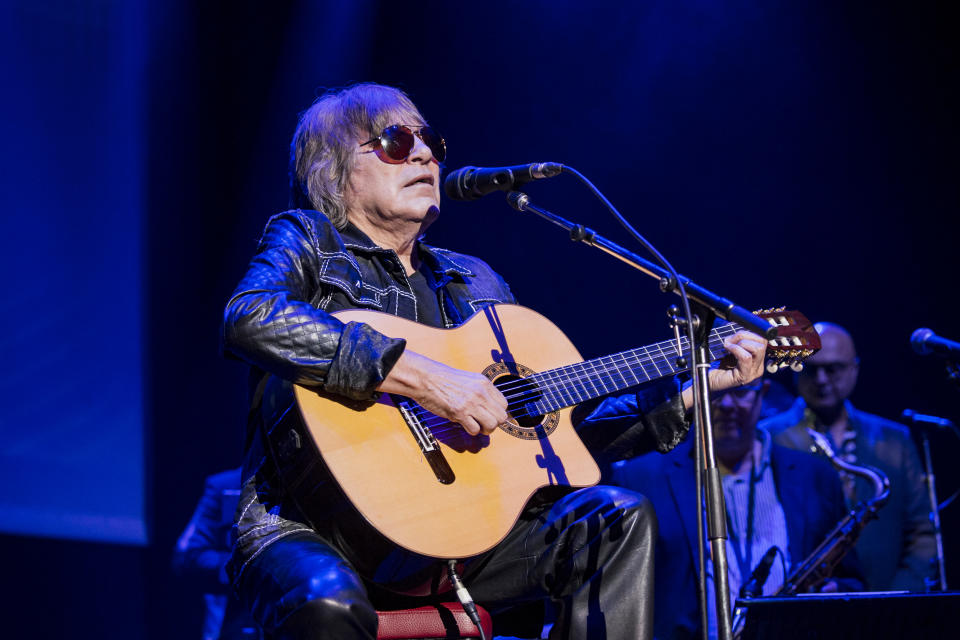 Jose Feliciano performs with Jools Holland's Rhythm & Blues Orchestra on Dec. 22, 2017, in Leeds, England. (Andrew Benge / Redferns)