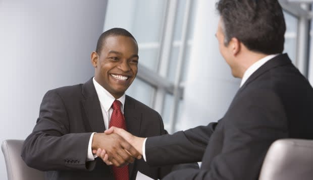 Businessmen shaking hands