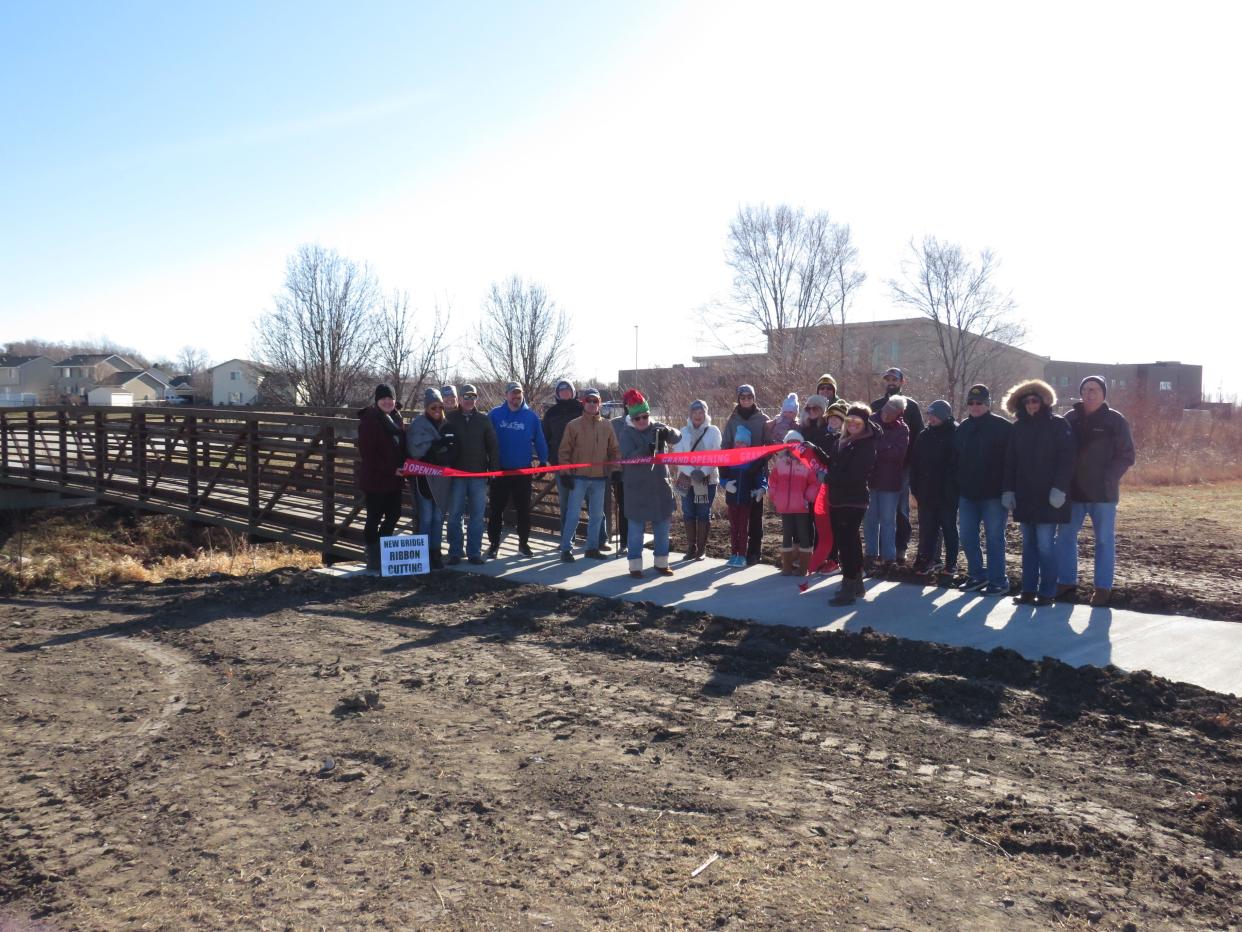 The ribbon is set to be cut on Saturday, Dec. 3, 2022, for the new bridge crossing Oxley Creek in Granger.