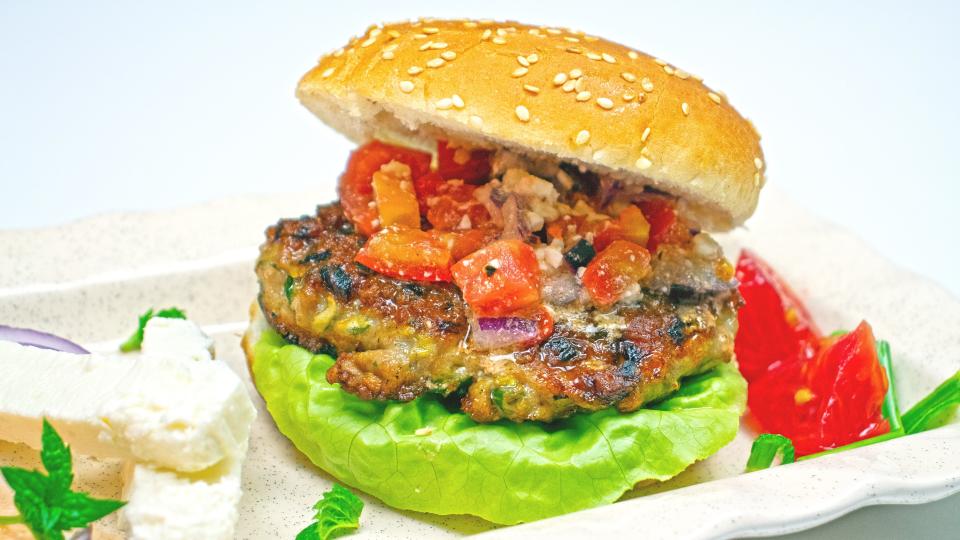 Mediterranean Chicken Burger