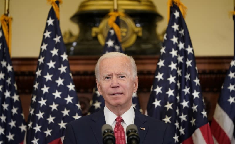 Democratic U.S. presidential candidate Joe Biden speaks at event in Philadelphia