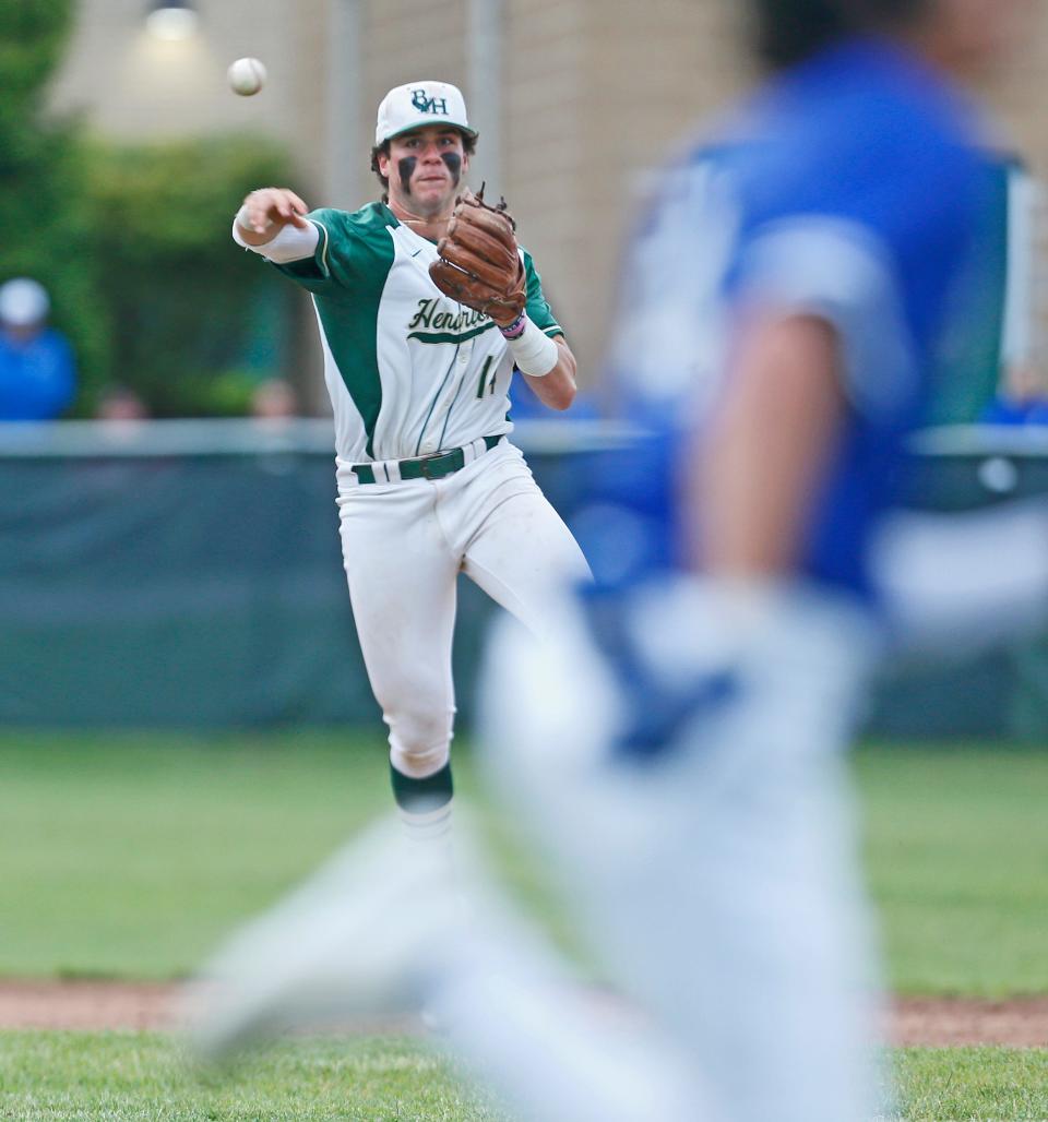 Hendricken's Jack LaRose makes a throw during a game last year.
