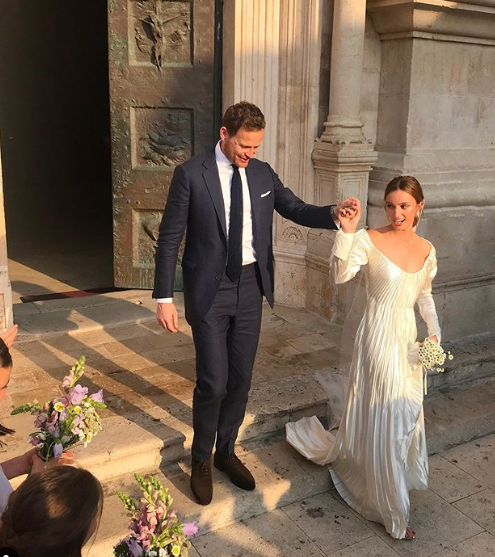 The couple married at St Stephen's Catherdral in Hvar, Croatia. Photo: Instagram/ollie_clarke/