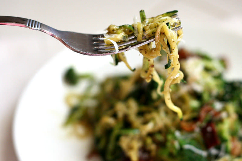 Pesto Zucchini Spaghetti