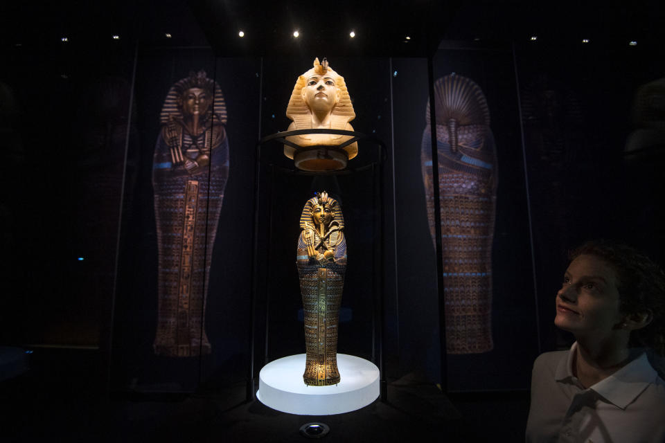 Tutankhamun: Treasures of the Golden Pharaoh exhibition at the Saatchi Gallery