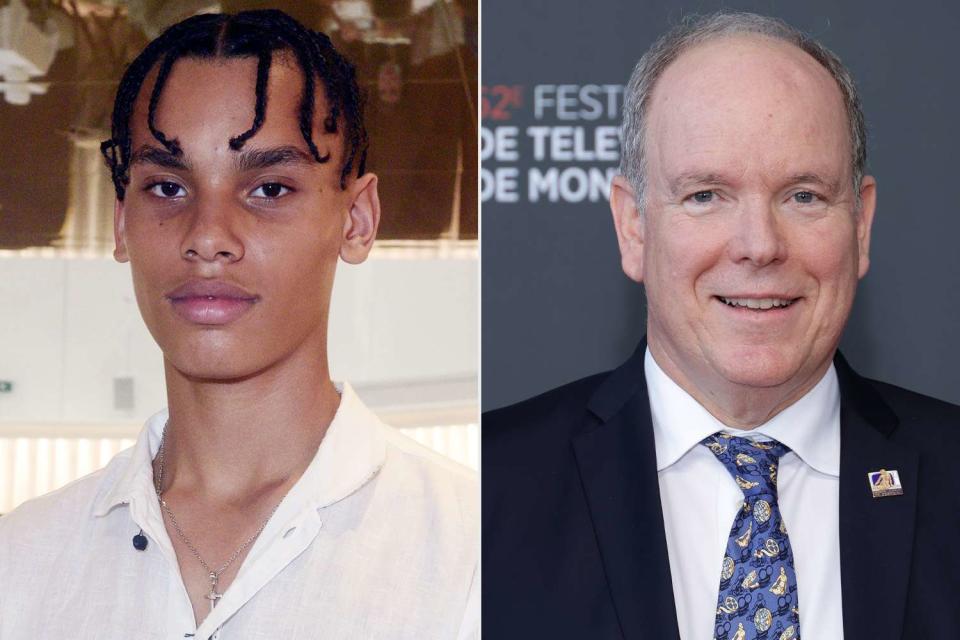 <p>Foc Kan/FilmMagic; Pascal Le Segretain/Getty </p> Alexandre Grimaldi at the Cannes Film Festival in 2021; Prince Albert of Monaco at the Monte Carlo TV Festival in 2023.  