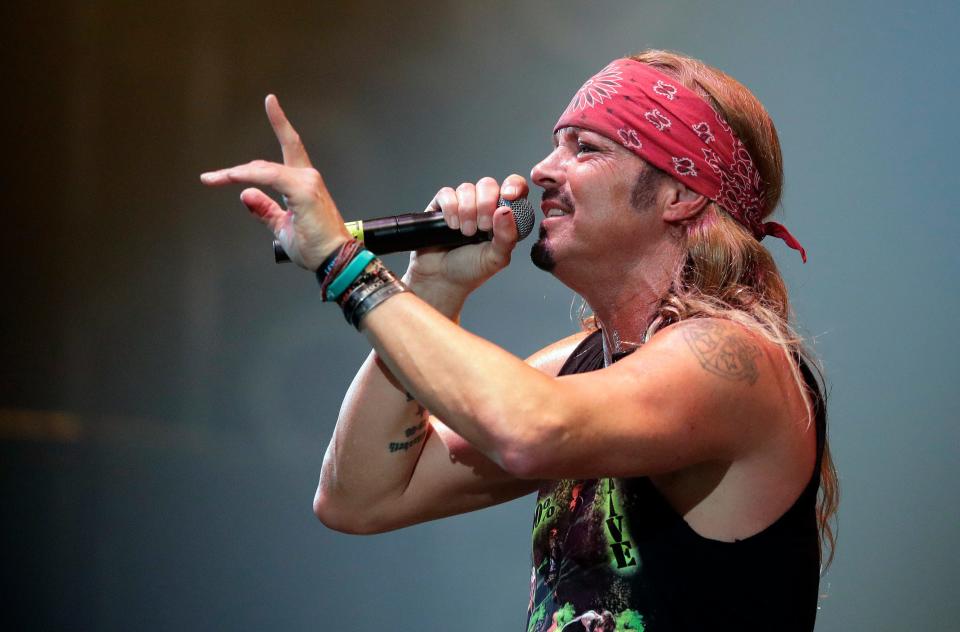 Rocker Bret Michaels has dropped some hints about a spot he filmed with actor Brian Baumgartner for the Rams-Packers game on "Monday Night Football."