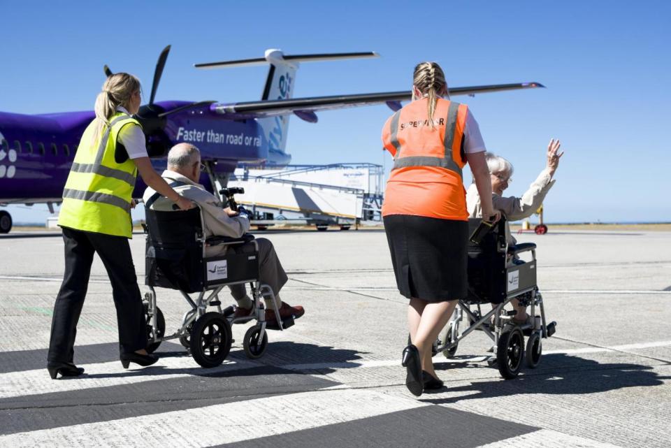 Staff are kind to passengers with special needs - whether those in wheelchairs or families (Newquay Cornwall Airport)