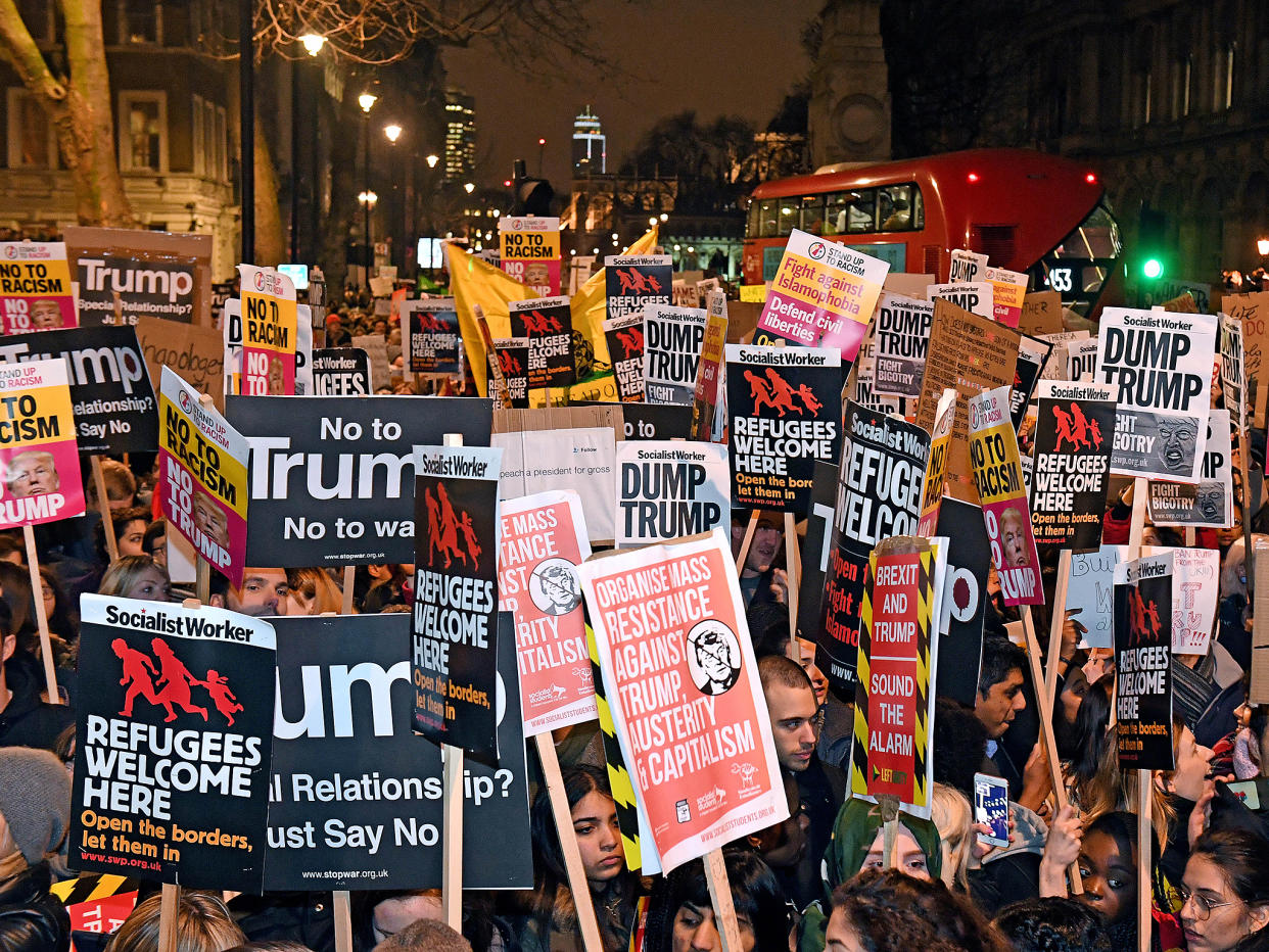 Protesters lined the streets and American airports in opposition to the last version of Donald Trump's travel ban: PA Wire/PA Images