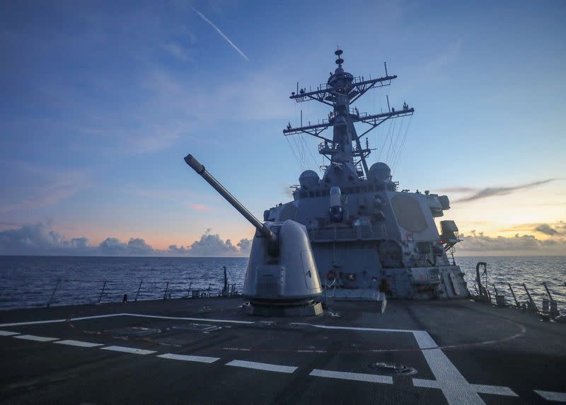 FILE PHOTO: Handout image of Arleigh Burke-class guided-missile destroyer USS Benfold
