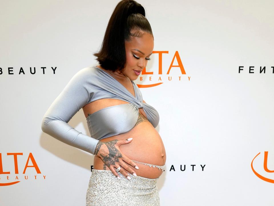 Rihanna celebrates the launch of Fenty Beauty at ULTA Beauty in Los Angeles, California.