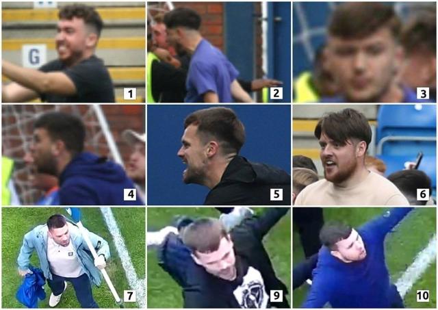 Police appeal to identify men after fighting and pitch invasion