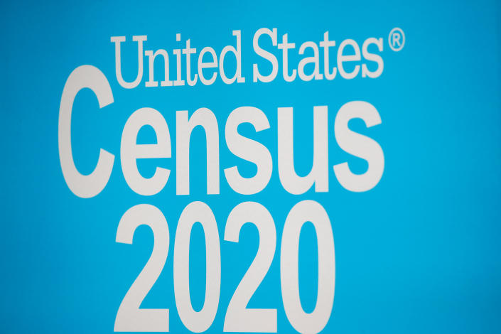 A U.S. Census sign.