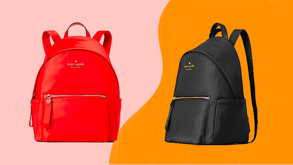 Travel in style with this roomy Kate Spade backpack.