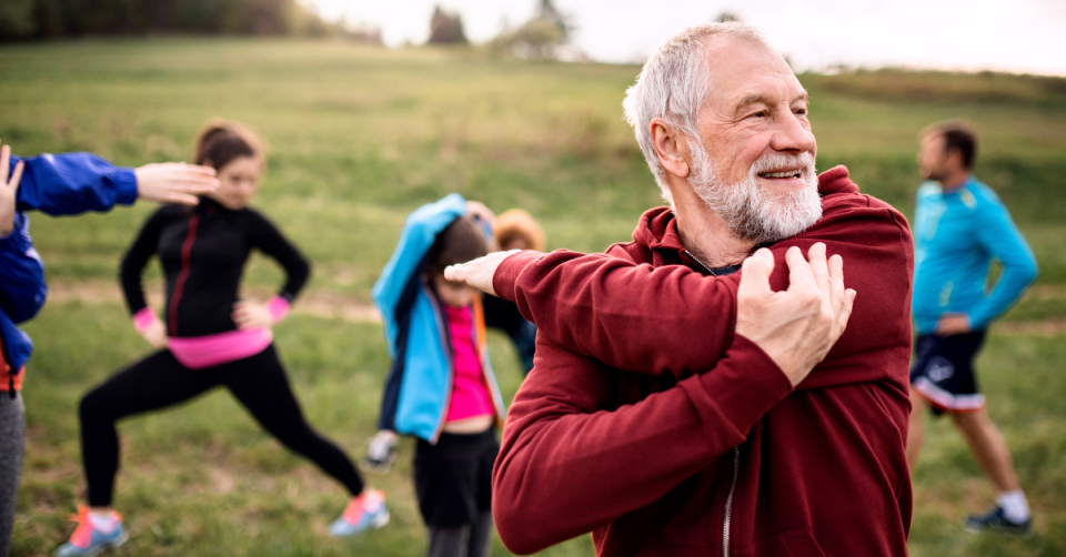 People exercising outdoors